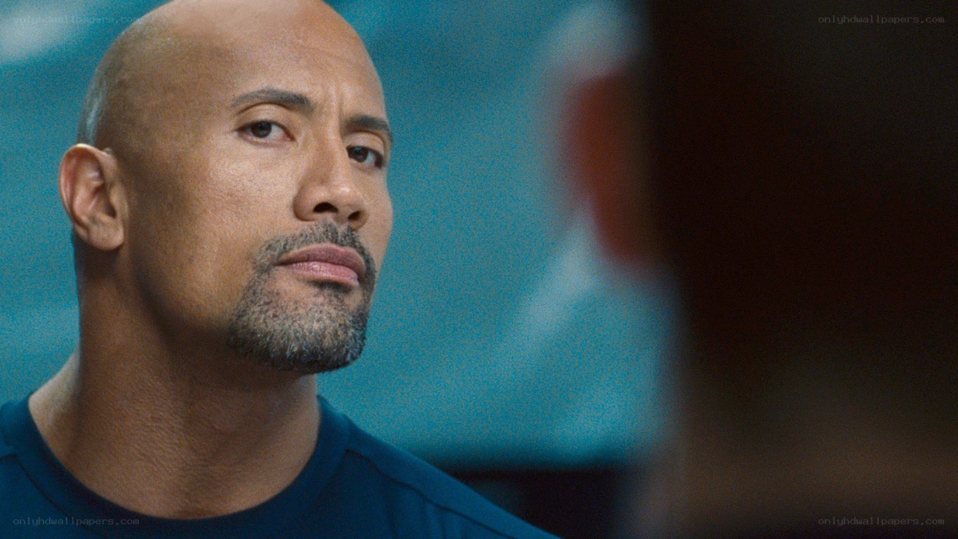 Dwayne Johnson in a serious moment