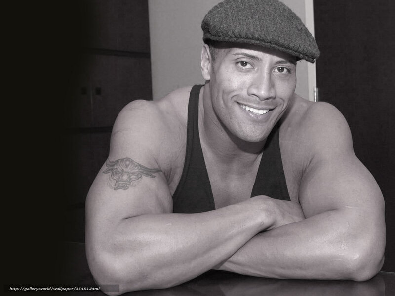 Dwayne Johnson in cap