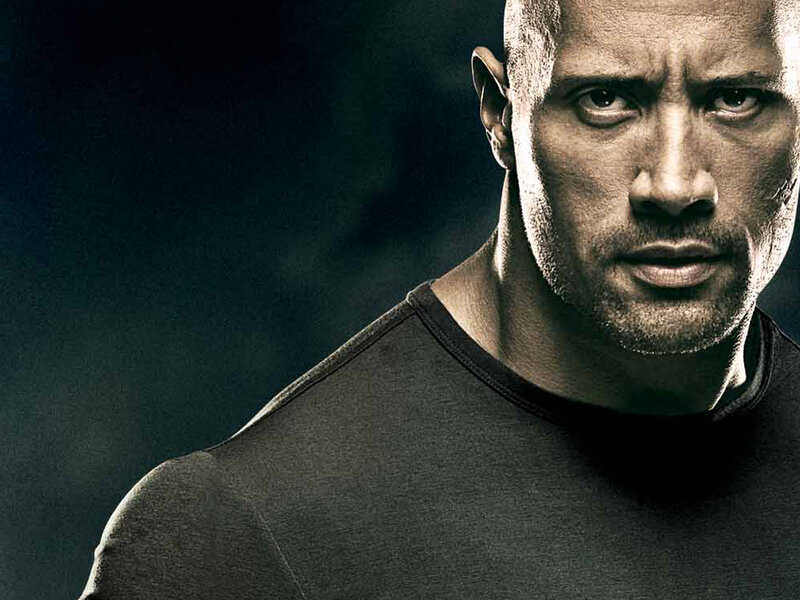 Dwayne Johnson Portrait — Black