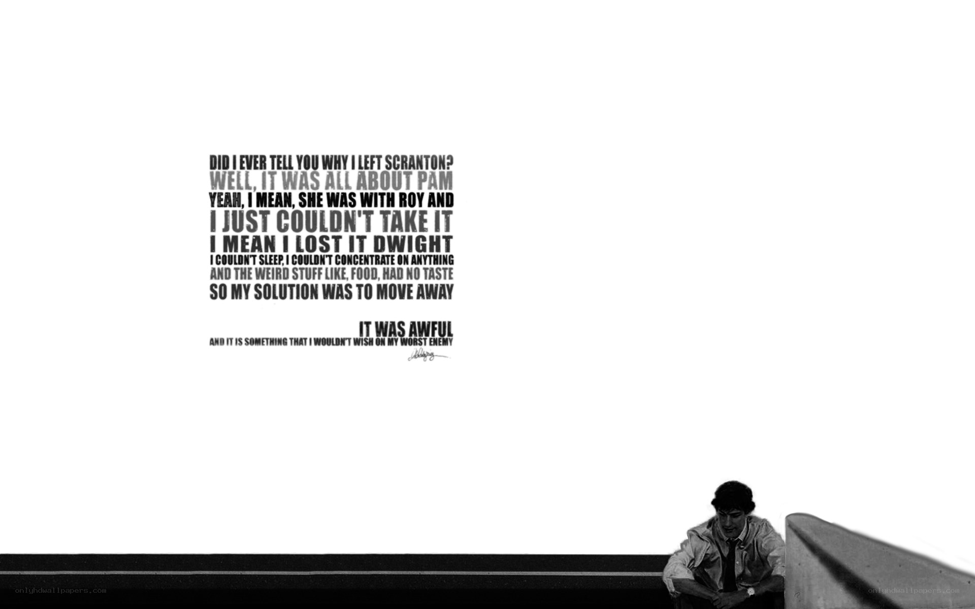 Dwight's emotional confession