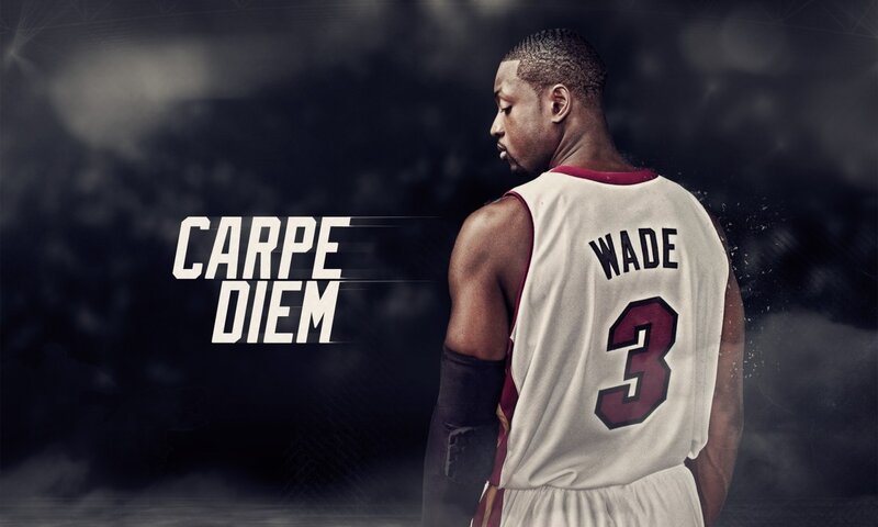 Dwyane Wade in Miami Heat jersey