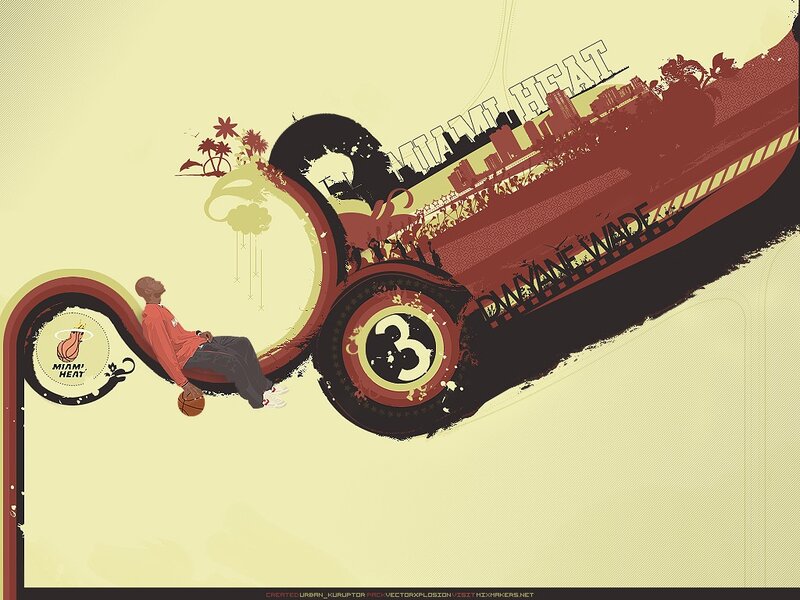 Dwyane Wade Miami Heat artwork
