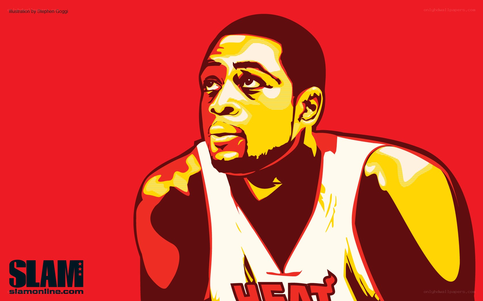 Dwyane Wade portrait illustration