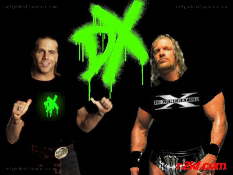 DX wrestlers with logo