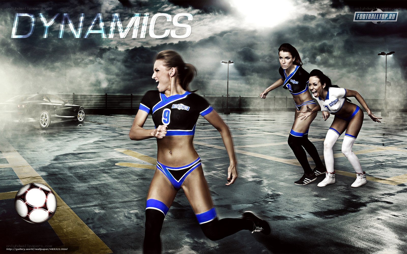 Dynamic soccer cheerleaders