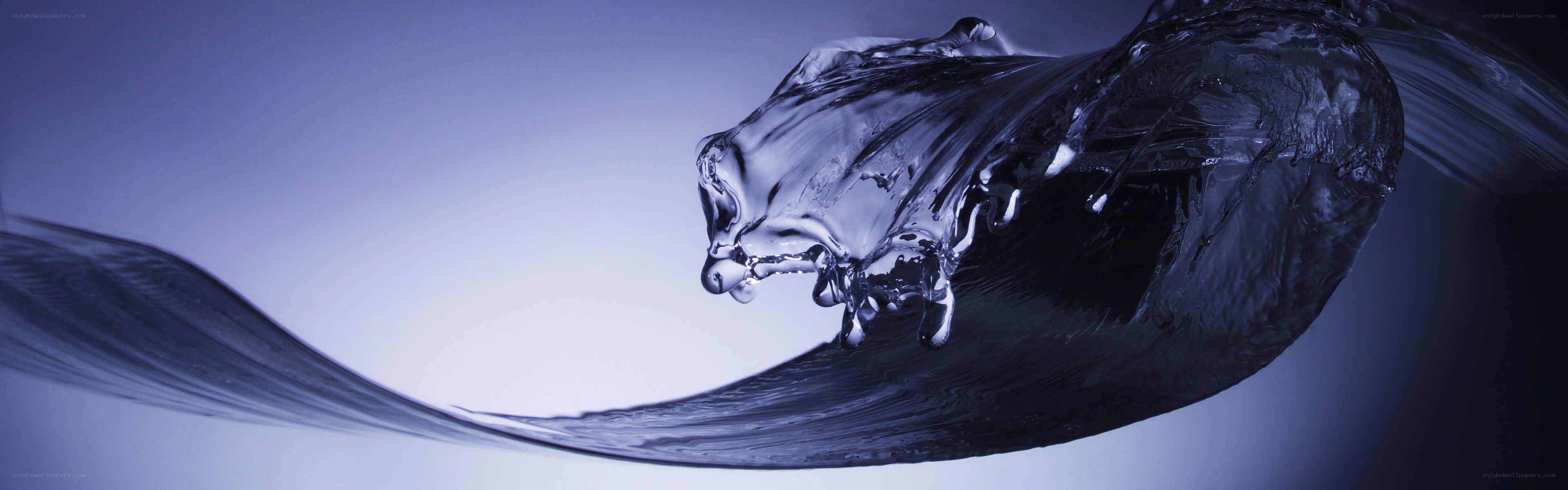 Dynamic water wave in motion