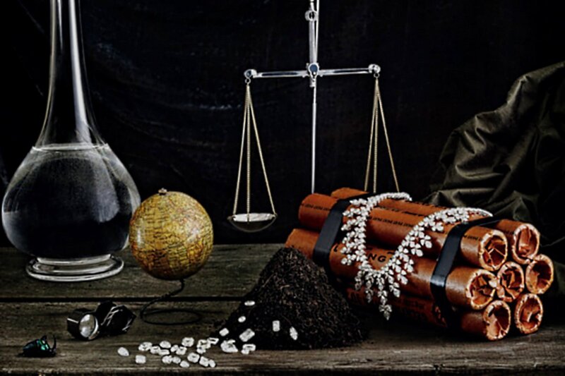 Dynamite with jewelry and scales