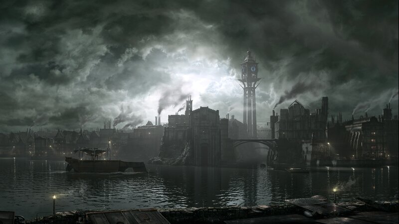Dystopian Cityscape — Gray