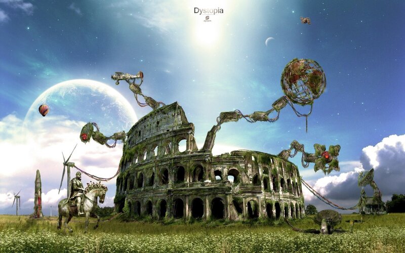 Dystopian Colosseum Landscape