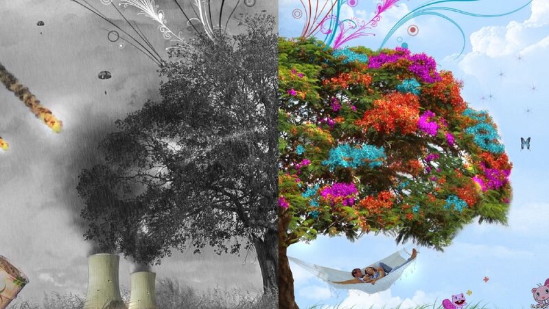 Dystopian vs Utopian Tree