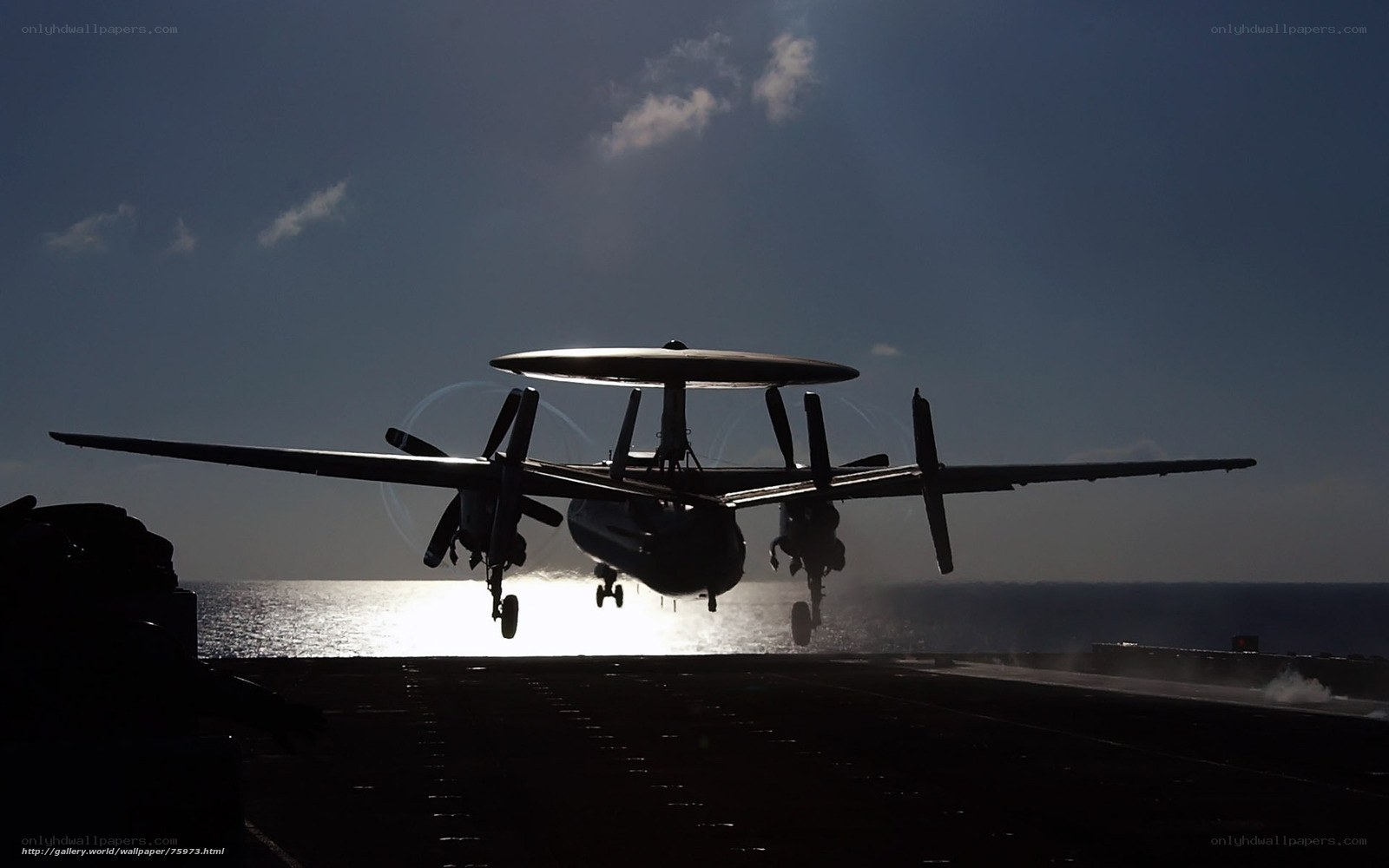 E-2 Hawkeye on aircraft carrier