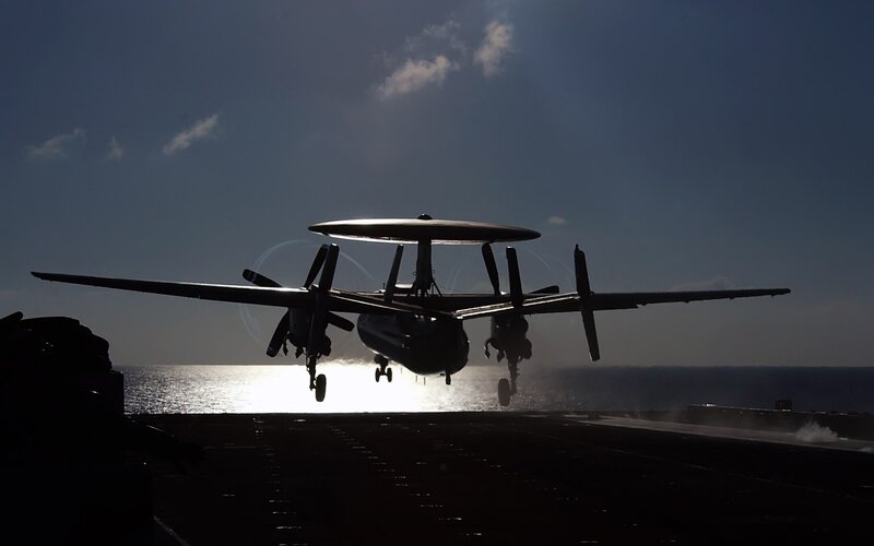 E-2 Hawkeye taking off