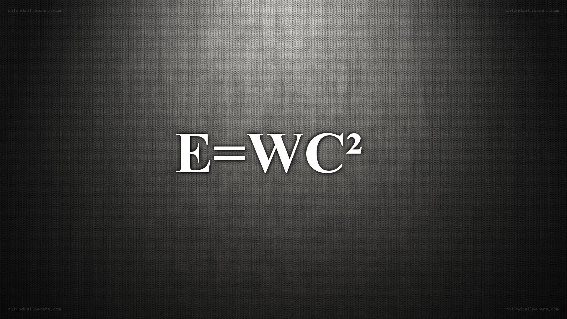 E equals WC squared