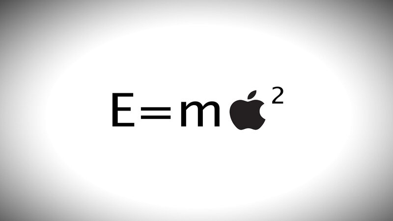E=mc² with Apple Logo