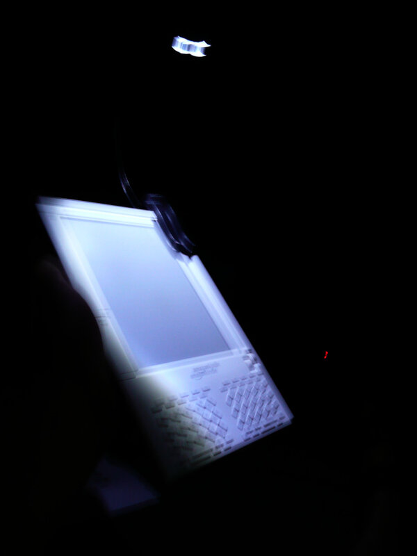 e-reader with clip-on light