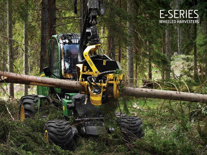 E-Series wheeled harvester in forest