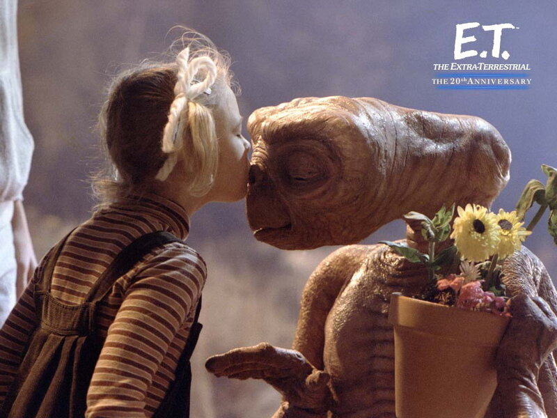 E.T. kissing a girl