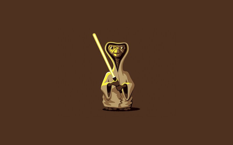 E.T. with lightsaber
