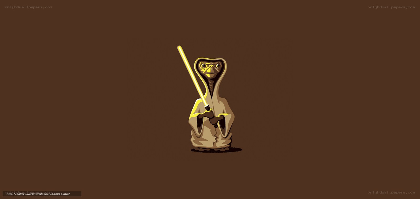 E.T. with lightsaber