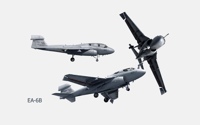 EA-6B aircraft in flight
