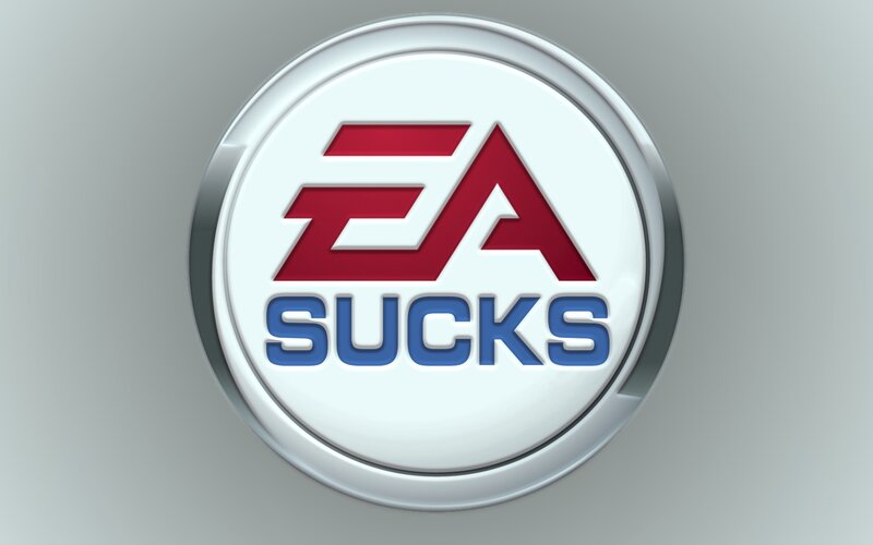 EA logo with text modification