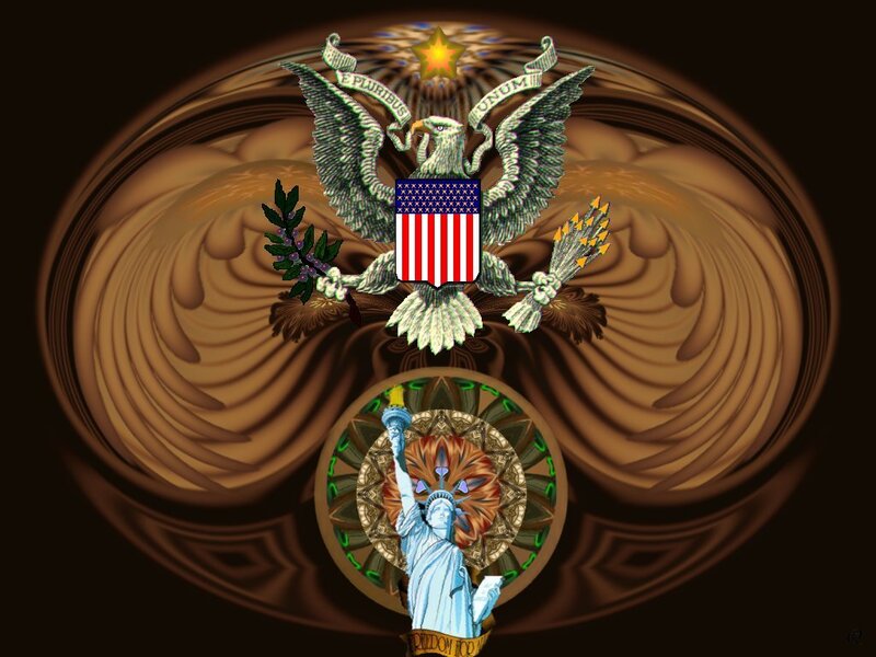 Eagle and Statue of Liberty