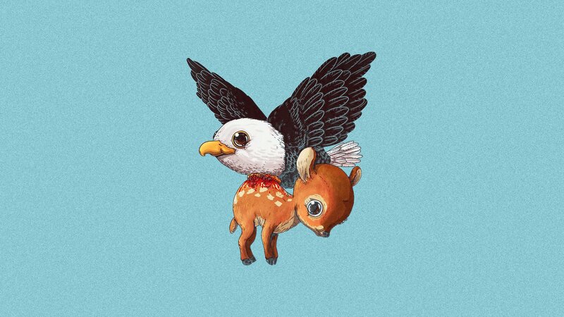 Eagle Carrying a Fawn