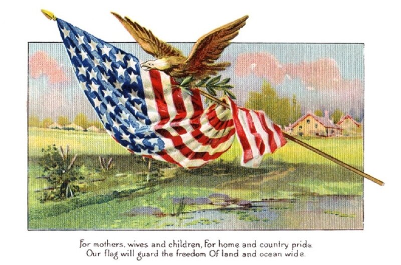 Eagle Carrying Flag