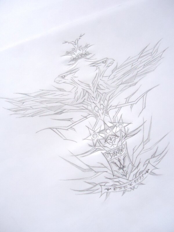 Eagle Crest Drawing — Gray