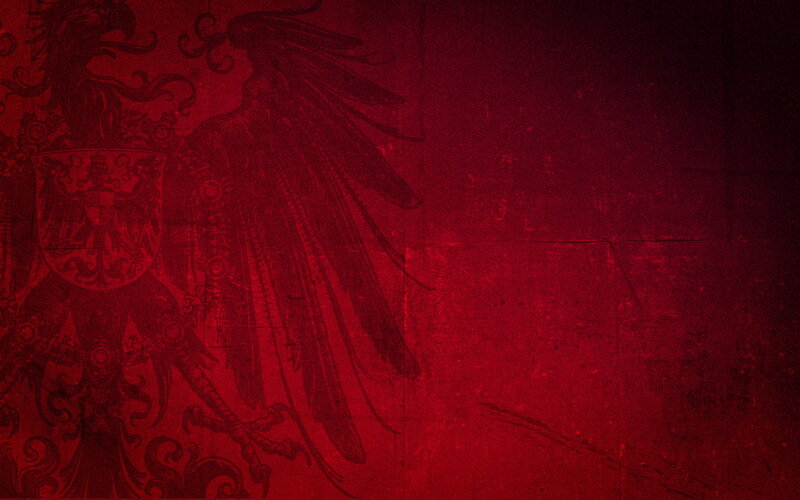 Eagle Crest on Red Background