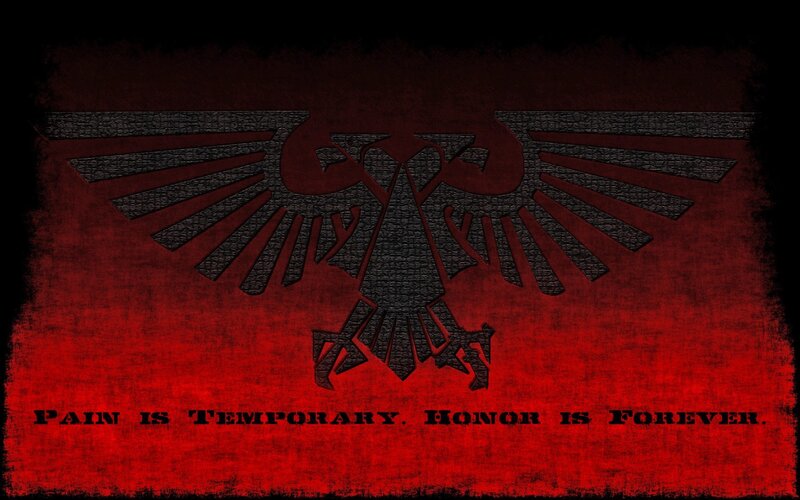 Eagle Emblem on Red