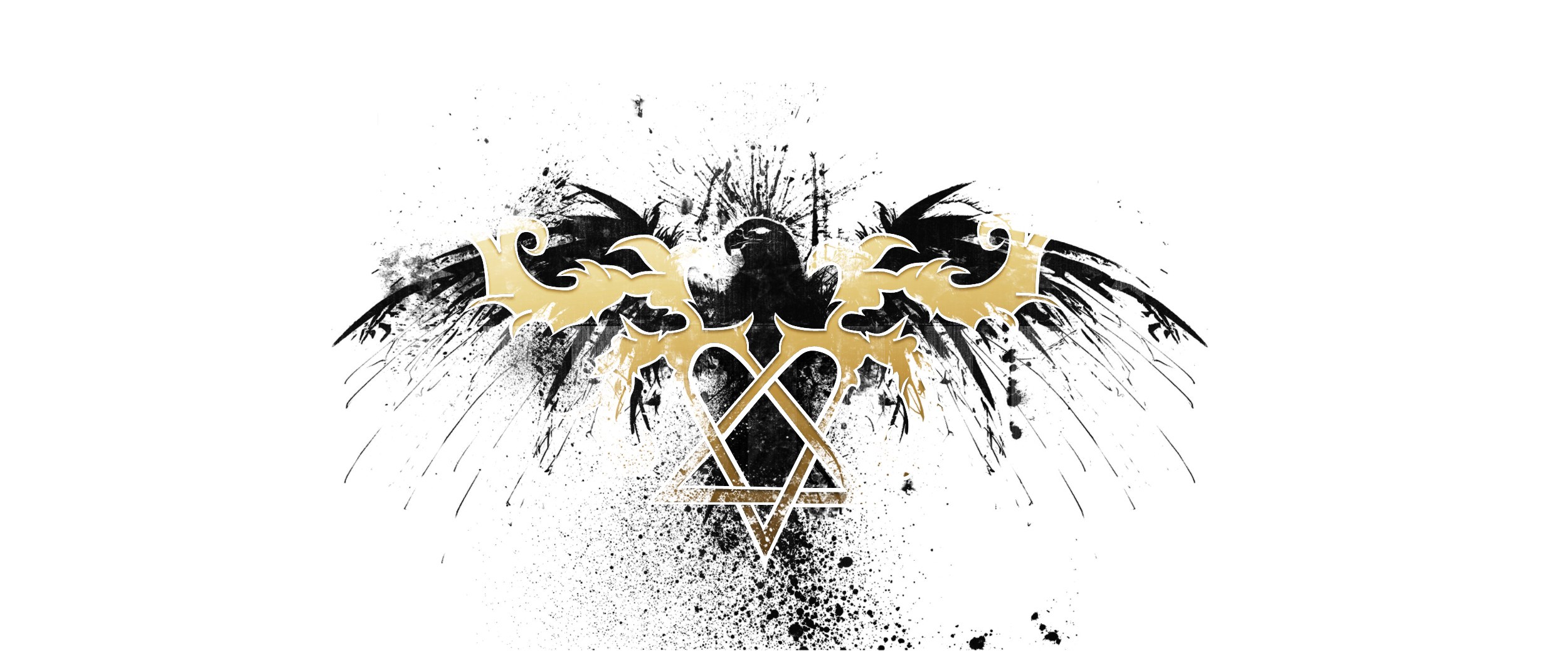 eagle emblem with golden wings