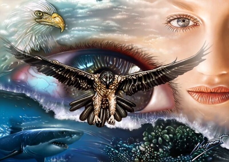 Eagle Flying over Eye