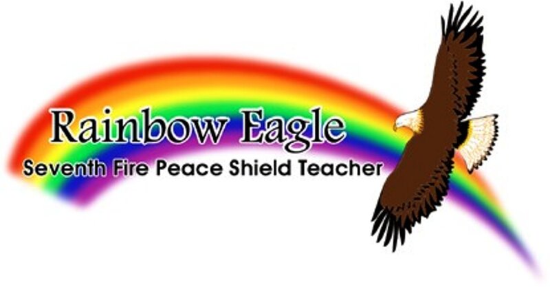 Eagle Flying over Rainbow