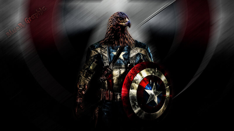 Eagle-headed Captain America