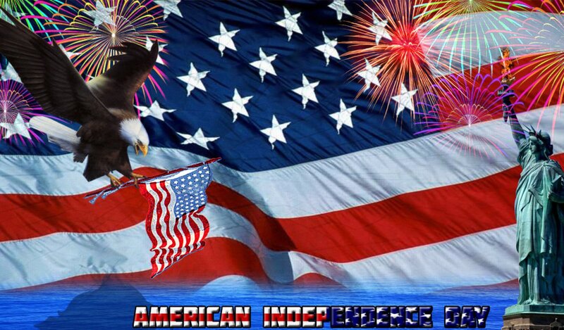 Eagle Holding Flag