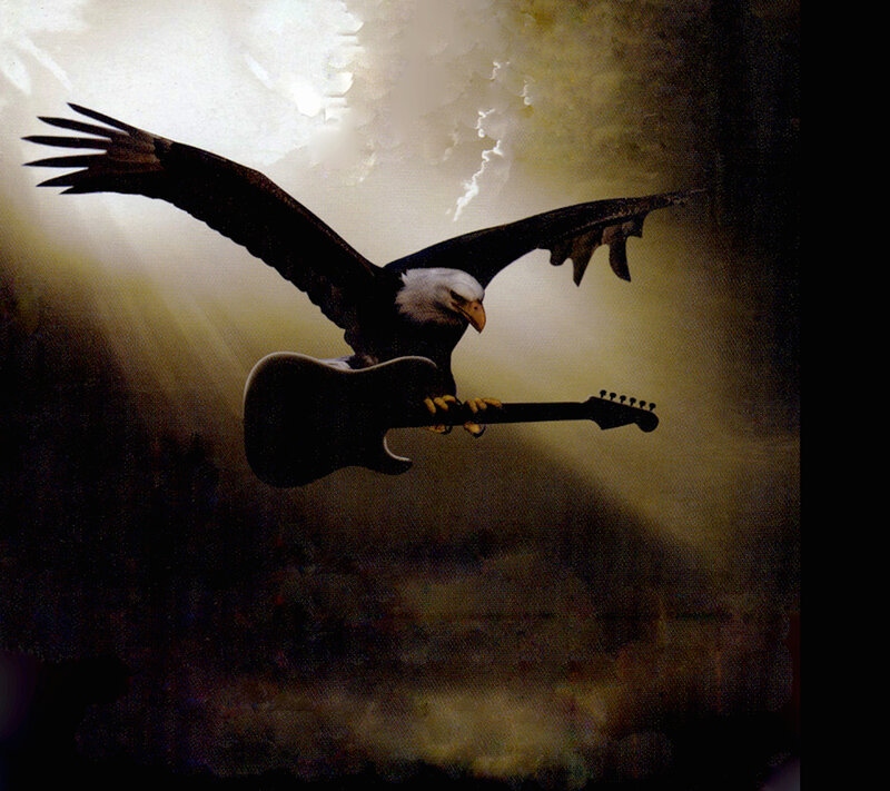 Eagle Holding Guitar