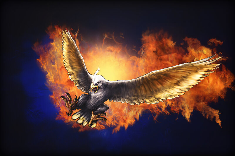 Eagle in Flames