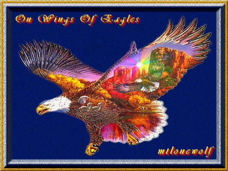 Eagle in Flight — Blue, Dramatic