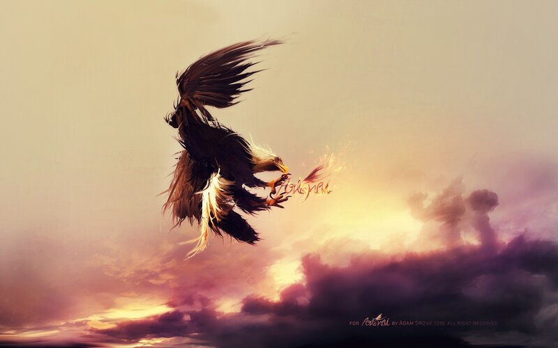 Eagle in Flight — Purple