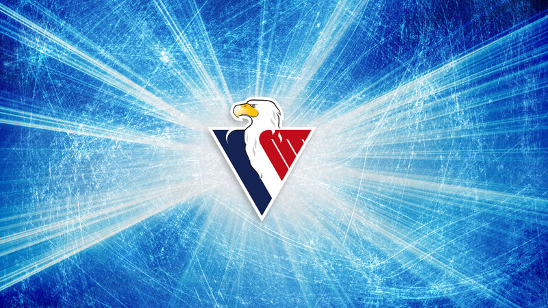 Eagle Logo on Blue Background — Dynamic