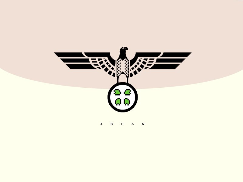 eagle logo with pixel art