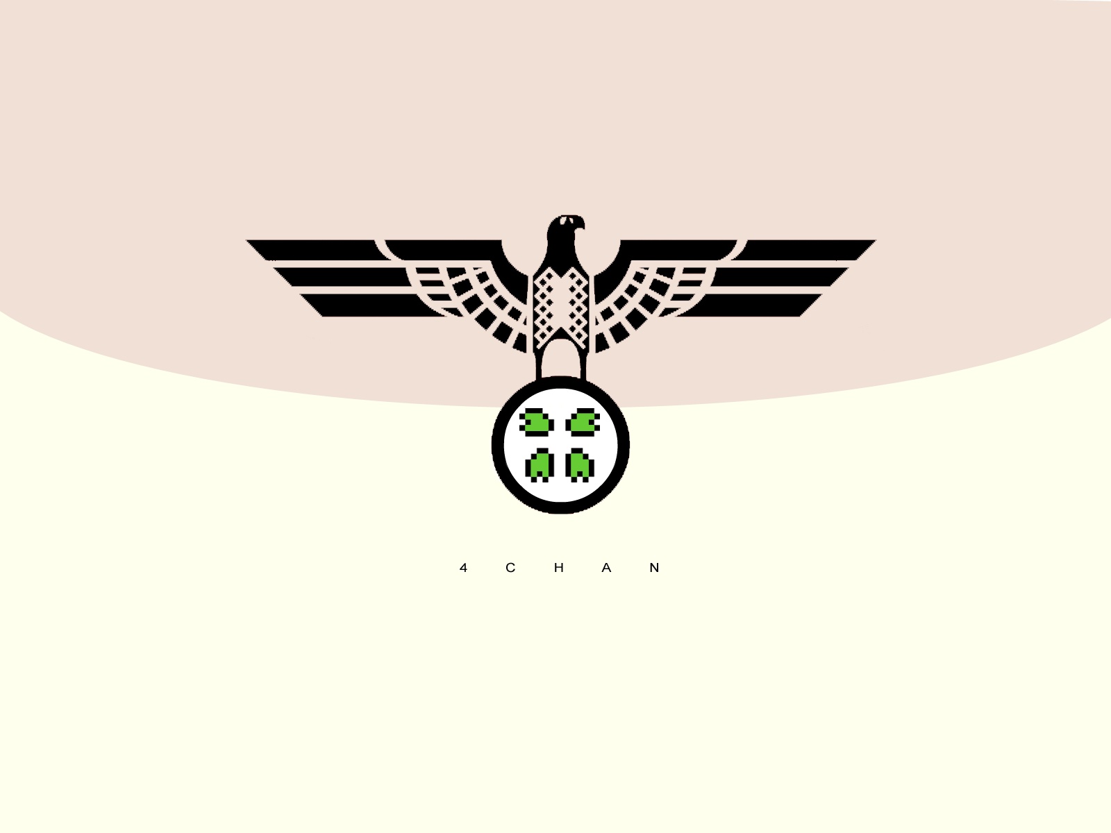 eagle logo with pixel art