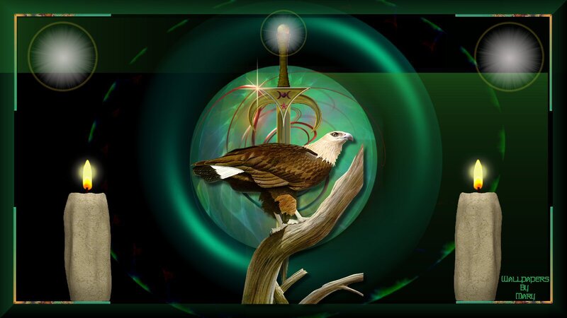 Eagle on a Branch — Green