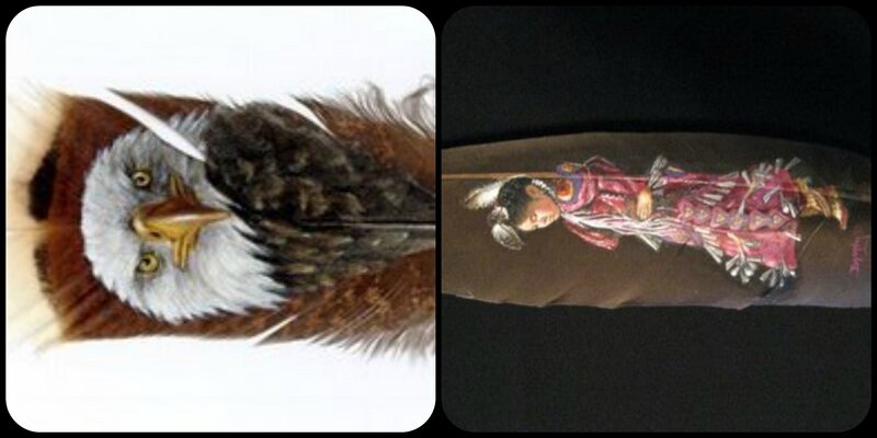 Eagle on Feather — Brown