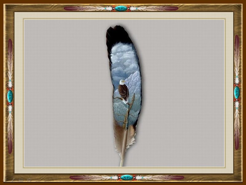 Eagle on Feather