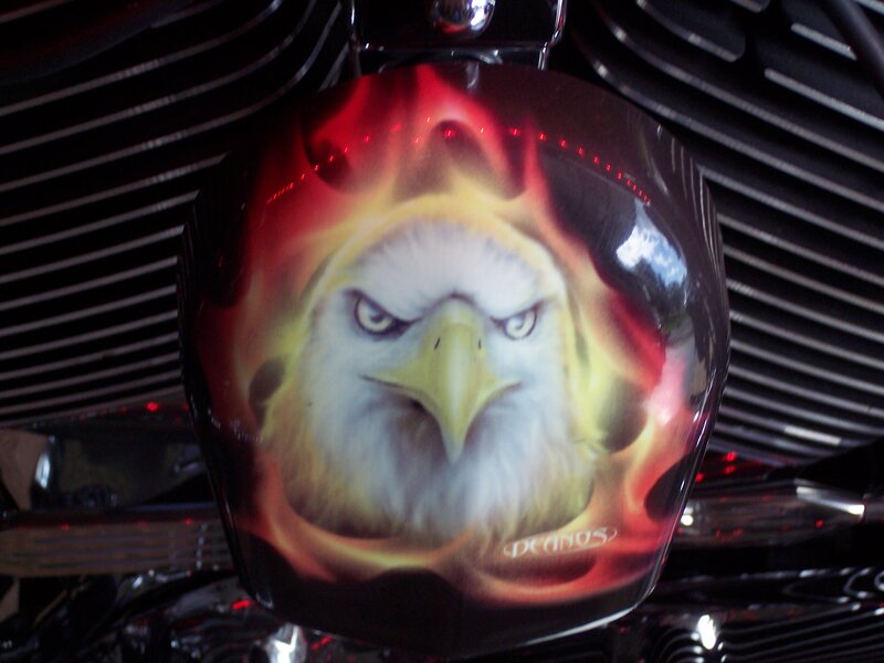 Eagle on Motorcycle Tank
