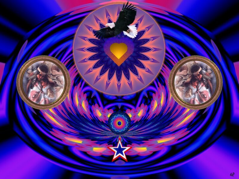 Eagle over Heart Mandala