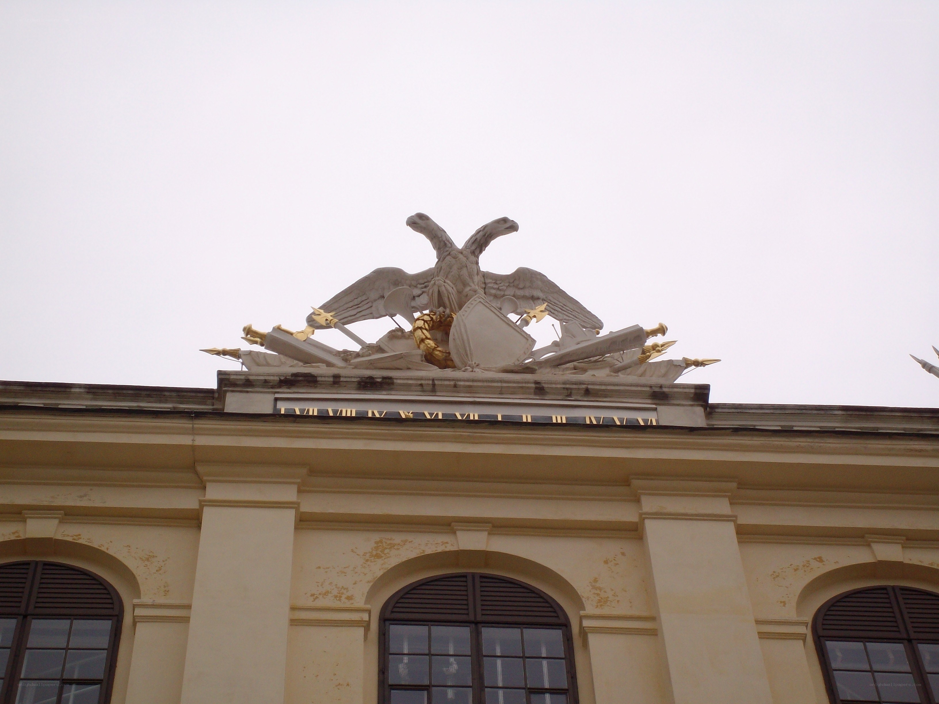 eagle sculpture on building