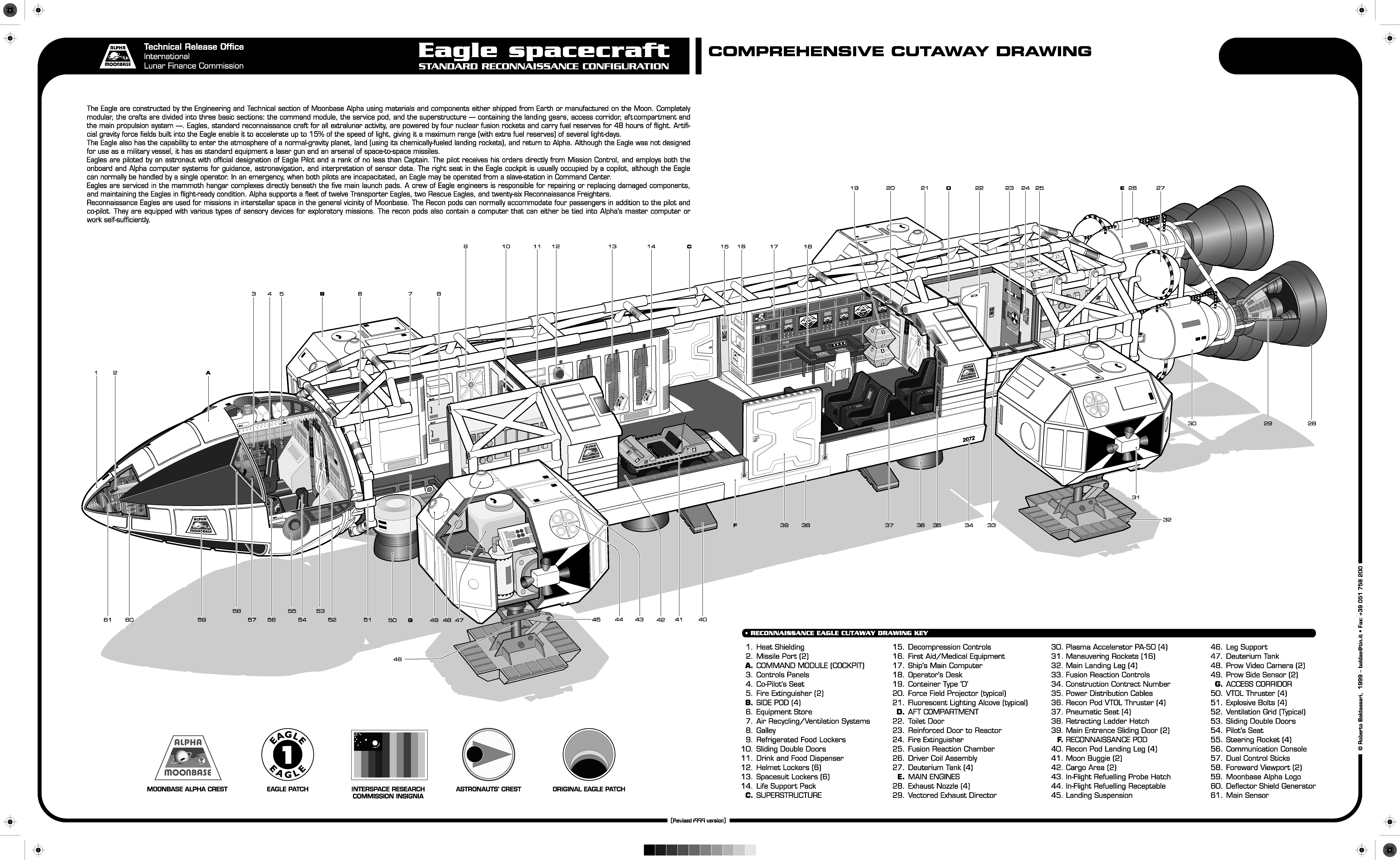Eagle spacecraft cutaway diagram